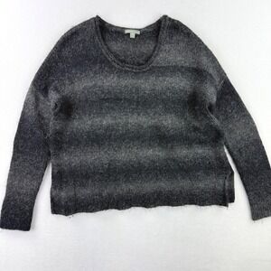 James Perse LA Women's Gray Striped Knit Sweater Size L / 3